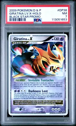 2009 POKEMON DIAMOND & PEARL BLACK STAR PROMO #DP38 GIRATINA LV.X-HOLO PSA 7 - Image 1