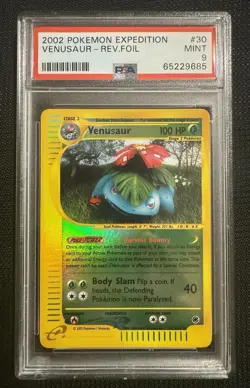 Pokemon Venusaur Expedition Reverse Foil Rare #30 PSA 9 - Image 1