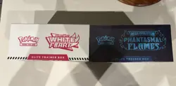 Pokemon Sealed White Flare ETB & Phantasmal Flames ETB Lot (2) - Image 2