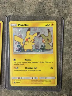 Pokemon TCG Holo Mimikyu SM163 & Pikachu SM162 Holo Promo Sun And Moon MP - Image 5