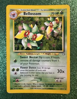 BELLOSSOM - Holo Rare + Unlimited, Neo Genesis, LP, 3/111⍣ (Pokemon TCG, 2000) - Image 1
