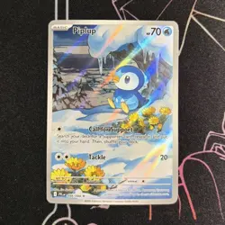 Pokemon Piplup 098/094 Me02: Phantasmal Flames Illustration Rare Holo Card - Image 1