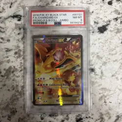 Pokemon Charizard EX XY121 XY Holo PSA 8 - Mislabeled as Jumbo Card (Low Pop) - Image 1