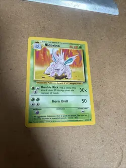 Pokemon TCG Nidorino Base Set Unlimited Uncommon 37/102 - Image 1