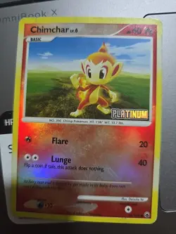 Pokemon Chimchar 56/100 [Platinum] Stamped Reverse Holo Burger King Promo - LP - Image 1