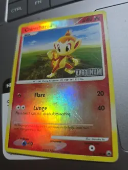 Pokemon Chimchar 56/100 [Platinum] Stamped Reverse Holo Burger King Promo - LP - Image 2