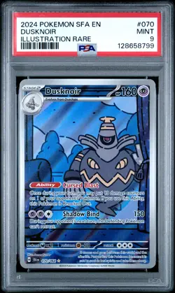 2024 POKEMON SFA EN-SHROUDED FABLE ILLUSTRATION RARE #070 DUSKNOIR PSA 9 - Image 1