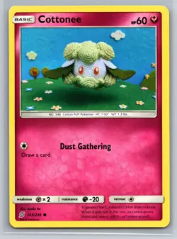 Cottonee 143/236 Unified Minds Fairy-Type Basic Cotton Puff Pokemon TCG - Image 1