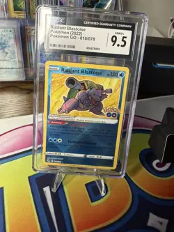 2022 POKEMON POKEMON GO HOLO #018/078 RADIANT BLASTOISE CGC 9.5 - Image 1