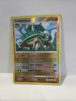 Pokemon TCG Torterra Stormfront Holo Rare Card 11/100 - Image 1