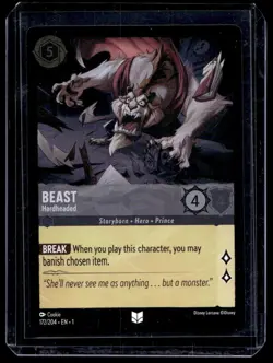 Disney Lorcana The First Chapter Beast Hardheaded Foil 172/204 - Image 1