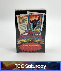 1990 IMPEL MARVEL UNIVERSE SERIES 1 TRADING CARDS BOX OF 36 PACKS SEALED - Image 1
