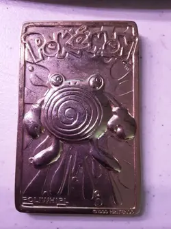 Pokemon 23K Gold Plated Poliwhirl Trading Card 1999 Burger King Limited Edition - Image 2