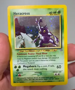 Heracross Neo Genesis 6/111 Holo Rare 2000 Pokemon Vintage Card LP - Image 1