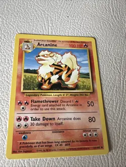 Pokemon TCG Card Arcanine 23/102 Uncommon Base Set Unlimited Vintage WOTC - Image 1