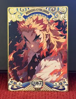 Goddess Story - Gold Metal Trading Card - Kyojuro Rengoku SSR - Image 1
