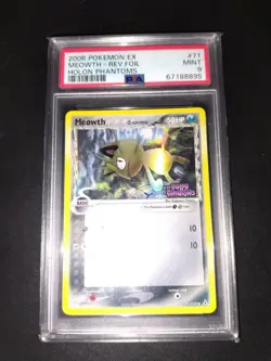 Meowth Ex Holon Phantoms PSA 9 Reverse Pokemon - Image 1