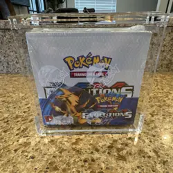 Pokemon XY Evolutions Booster Box SEALED English with hard acrylic case 2016 - Image 1