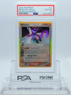 POKEMON EX DELTA SPECIES MEWTWO #12 HOLO FOIL CARD PSA 10 GEM MINT #28224882 - Image 1