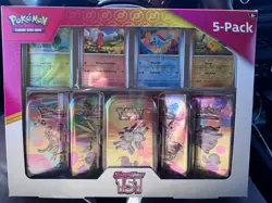 Pokemon TCG Scarlet & Violet 151 5-Pack of Mini Tins and 4 Promos Costco Bundle - Image 1