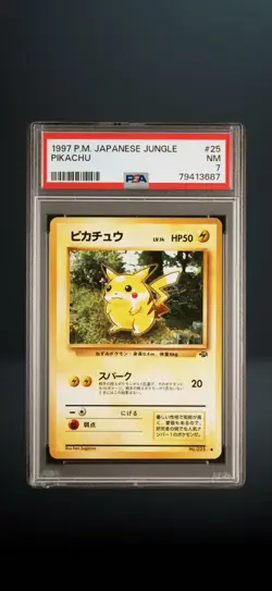 Pokemon (PSA 7) 1997 Jungle Set Pikachu #60🔥Vintage!💎 - Image 1