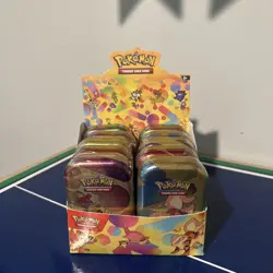 Pokemon Scarlet & Violet 151 Mini Tins Display Case - 10x Factory Sealed Tins - Image 1