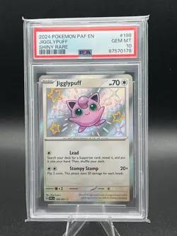 2024 Pokemon PAF EN-Paldean Fates Shiny Rare Jigglypuff #198 PSA 10 Gem Mint - Image 1