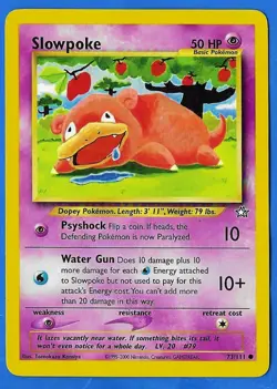 2000 Wizards Pokemon Neo Genesis Unlimited Slowpoke 73/111 Non-Holo Mint - Image 3