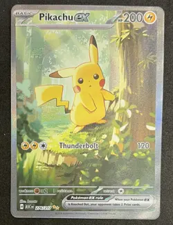Pokemon TCG Pikachu ex ASC 276/217 Special Illustration Rare Full Art Holo EX 2… - Image 1