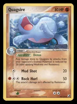 Moderately Played Quagsire 44/115 Reverse Holo EX Unseen Forces Uncommon - Image 1