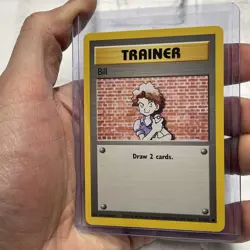 Trainer Bill 91/102 Pokemon TCG 1999 Base Set Unlimited Common Regular NM/MT Vtg - Image 2