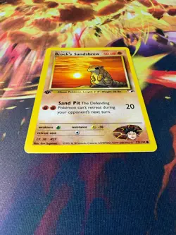 Brock's Sandshrew 72/132 LP-DMG Common 1st Edition Gym Heroes 2000 Pokemon TCG - Image 2