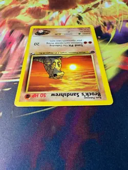 Brock's Sandshrew 72/132 LP-DMG Common 1st Edition Gym Heroes 2000 Pokemon TCG - Image 3