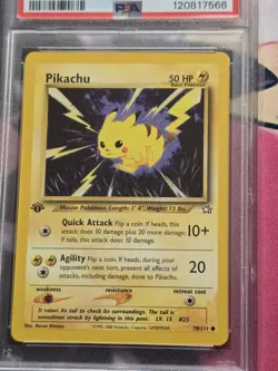 POKEMON 1st Edition Neo Genesis PIKACHU 70/111 Common PSA 9 MINT Vintage - Image 2