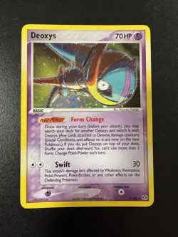 Pokemon TCG Deoxys 2/106 Speed Forme EX Emerald Holo Rare Card 2005 - Image 1