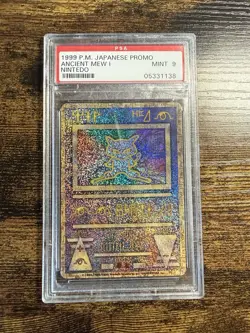 PSA 9 Ancient Mew I Nintedo Error Holo Movie Promo Pokemon Card Japanese 1999 - Image 1
