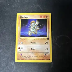 Pokemon MACHOP Card TEAM ROCKET Set 59/82 Non-Holo Common D14 - Image 1