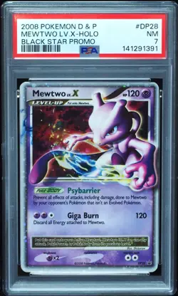 Mewtwo Lv. X DP28 PSA 7 Black Star Promo Pokemon Card New Cert - Image 1