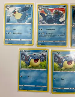 Lot Of 5 Sealeo Walrein Spheal Regular Uncommon Pokemon Card TCG - Image 2