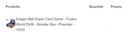 Dragon Ball Card Game Fusion World FB-09 Box - ENG (ORDINE CONFERMATO) - Image 2