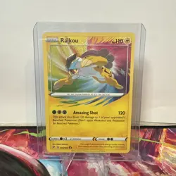 Pokemon TCG Raikou Vivid Voltage Rainbow Holo Card 050/185 Never Played - Image 1