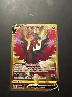 Pokemon Galarian Moltres v TCG Brilliant Stars Holo Card 183/172 Secret Rare - Image 1