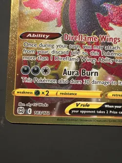 Pokemon Galarian Moltres v TCG Brilliant Stars Holo Card 183/172 Secret Rare - Image 2