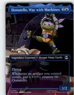 MTG Donatello, Way with Machines (Borderless) U TMT 197 NM Foil - Image 1