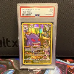 2022 Pokemon Gengar Sword & Shield: Lost Origin Full Art TG06 PSA 9 - Image 1