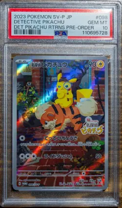 PSA 10 2023 POKEMON JAPANESE SV-P PROMO | #098 DETECTIVE PIKACHU - Image 1