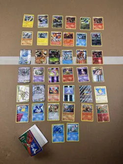 Pokemon TCG 2015-2017 38 Card Lot - Rayquaza EX, Mew, Guzzlord GX, Pikachu - Image 1