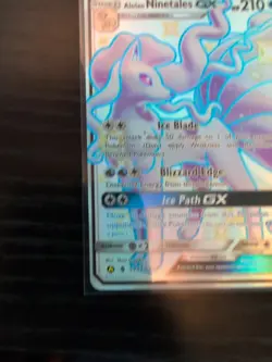Pokemon TCG Alolan Ninetales GX Full Art Shiny SV53/SV94 Hidden Fates - Image 3