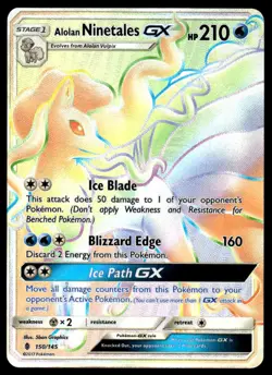 Pokemon TCG Guardians Rising #150/145 Alolan Ninetales LP - Image 1