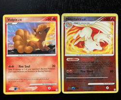 Pokemon D&P Mysterious Treasures Rev-Holo Ninetales Lv.37 32/123 & Vulpix EX/LP - Image 1